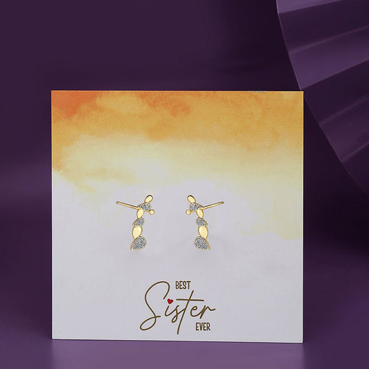 925 Sterling Silver Gold-Polished Circular Hoop Earring - Wahe Jewels - Swadesiicart