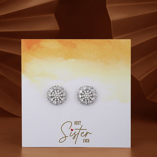 925 Sterling Silver Rose Gold-Polished Cz Heart Drop Earring For Women - Wahe Jewels - Swadesiicart