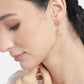 Premium Jewellery - Silver Toned Cz Studded Rhodium - Plated Contemporary Handcrafted Ear Cuff Earrings - Wahe Jewels - Swadesiicart
