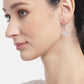 Rose Gold-Polished Heart Cz Hoop Earring For Women - Wahe Jewels - Swadesiicart
