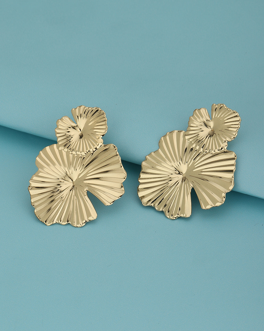Gold-Polished Double Bar Hoop Earring - Wahe Jewels - Swadesiicart