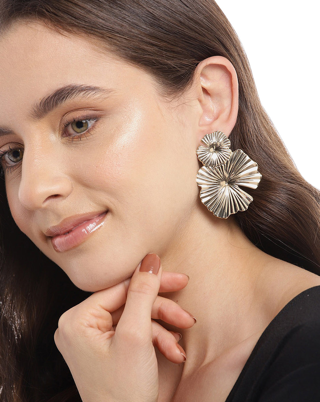 Gold-Polished Double Bar Hoop Earring - Wahe Jewels - Swadesiicart