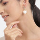 Gold-Polished Textured Circular Drop Earring - Wahe Jewels - Swadesiicart