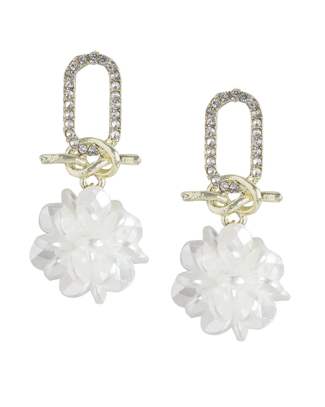 Gold-Polished Textured Circular Drop Earring - Wahe Jewels - Swadesiicart