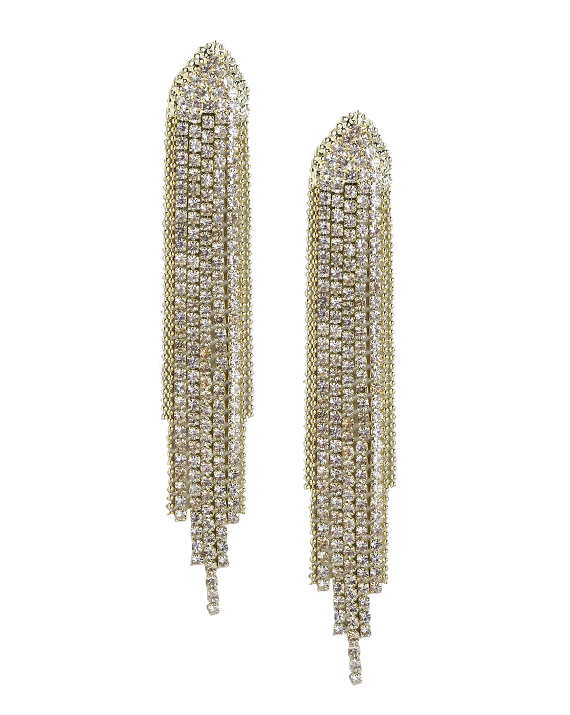 Gold-Polished With Cz Half Hoop Earring - Wahe Jewels - Swadesiicart