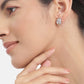 Rose Gold-Polished Cz Circular Stud Earring For Women - Wahe Jewels - Swadesiicart