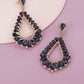 Gold-Polished Fancy Oval Drop Earring For Women - Wahe Jewels - Swadesiicart