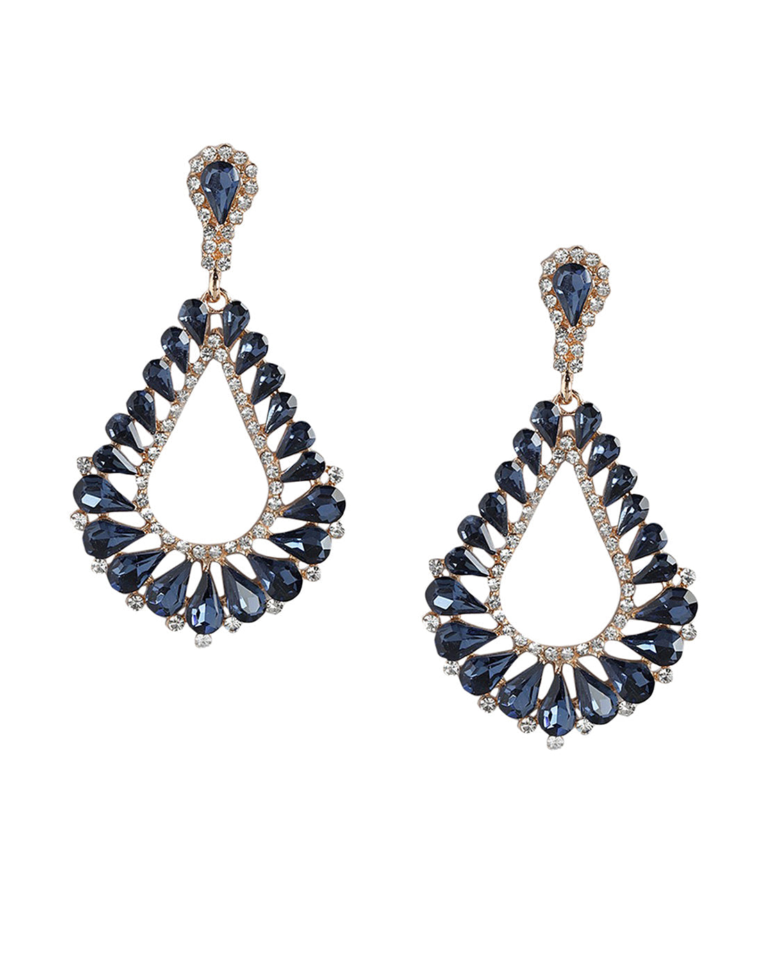 Gold-Polished Fancy Oval Drop Earring For Women - Wahe Jewels - Swadesiicart