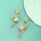 Gold-Polished With Cz Contemporary Stud Earring - Wahe Jewels - Swadesiicart
