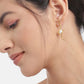 Gold-Polished With Cz Contemporary Stud Earring - Wahe Jewels - Swadesiicart