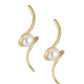Gold-Polished With Cz Contemporary Stud Earring - Wahe Jewels - Swadesiicart