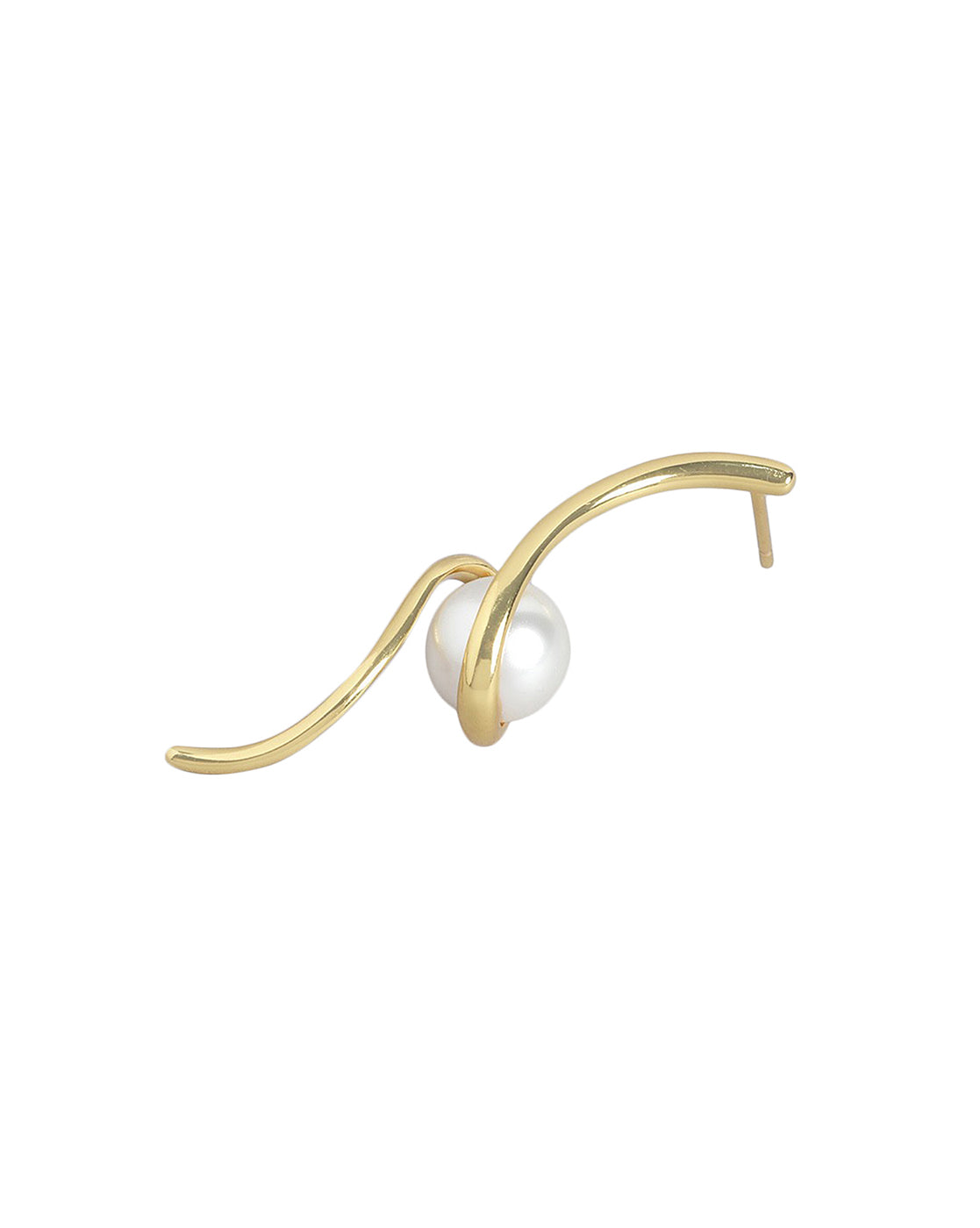 Gold-Polished With Cz Contemporary Stud Earring - Wahe Jewels - Swadesiicart