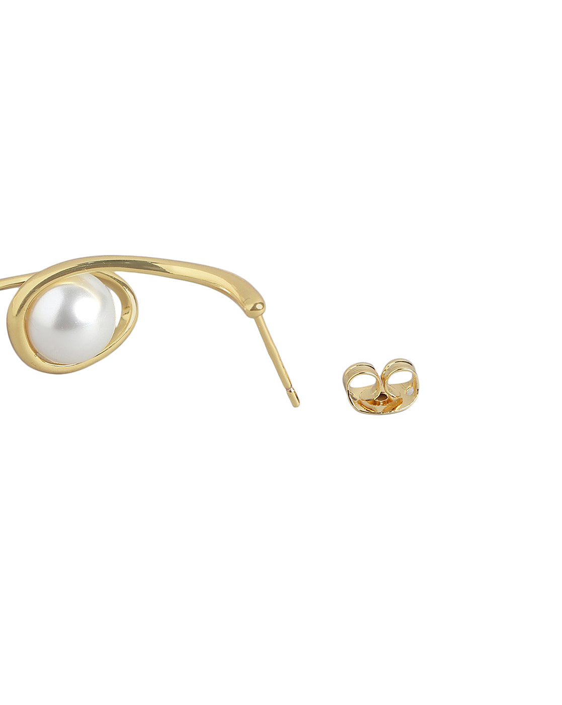 Gold-Polished With Cz Contemporary Stud Earring - Wahe Jewels - Swadesiicart