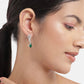 Gold-Polished & Pearl Cz Teardrop Fancy Stud Earring For Women - Wahe Jewels - Swadesiicart