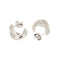 Rhodium Plated Textured Drop Earrings With Dangling Bar - Wahe Jewels - Swadesiicart
