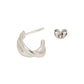 Rhodium Plated Textured Drop Earrings With Dangling Bar - Wahe Jewels - Swadesiicart
