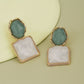 Premium Jewellery - Silver Toned Cz Studded Rhodium - Plated Square Handcrafted Drop Earrings - Wahe Jewels - Swadesiicart