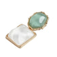 Premium Jewellery - Silver Toned Cz Studded Rhodium - Plated Square Handcrafted Drop Earrings - Wahe Jewels - Swadesiicart
