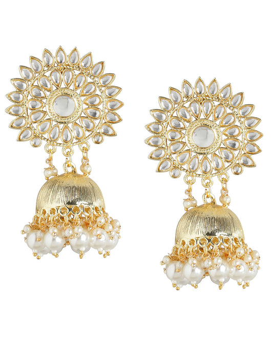 Rhodium Plated Cz Stud Earring For Women - Wahe Jewels - Swadesiicart