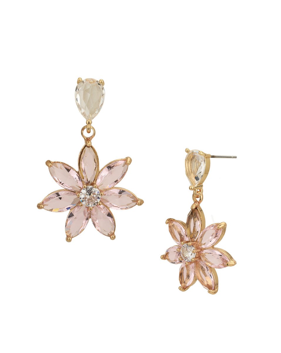 925 Sterling Silver Gold-Polished Cz Contemporary Drop Earring For Women - Wahe Jewels - Swadesiicart