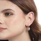 Gold-Polished White Pearl Cz Contemporary Stud Earring For Women - Wahe Jewels - Swadesiicart