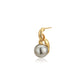 Gold-Polished White Pearl Cz Contemporary Stud Earring For Women - Wahe Jewels - Swadesiicart