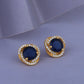 Green & Gold - Toned Circular Drop Earrings - Wahe Jewels - Swadesiicart