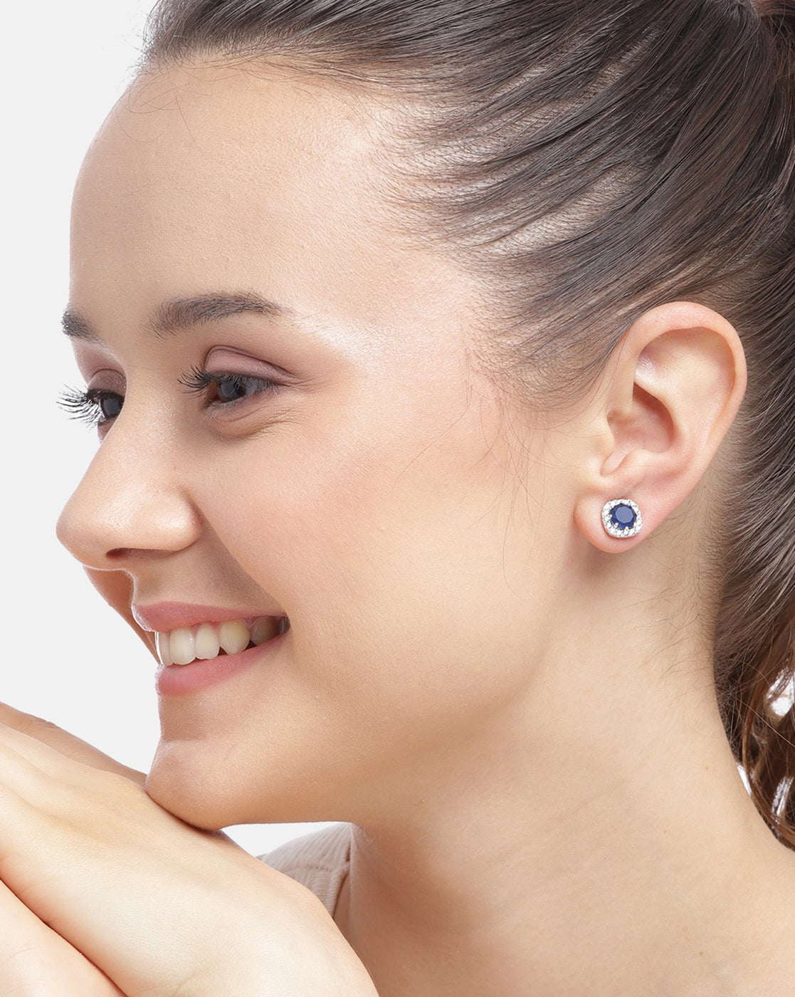Gold-Polished Contemporary Half Hoop Earring - Wahe Jewels - Swadesiicart