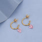 Rhodium Plated With Dangling Solitaire Drop Earring For Women - Wahe Jewels - Swadesiicart