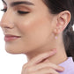 Rhodium Plated With Dangling Solitaire Drop Earring For Women - Wahe Jewels - Swadesiicart