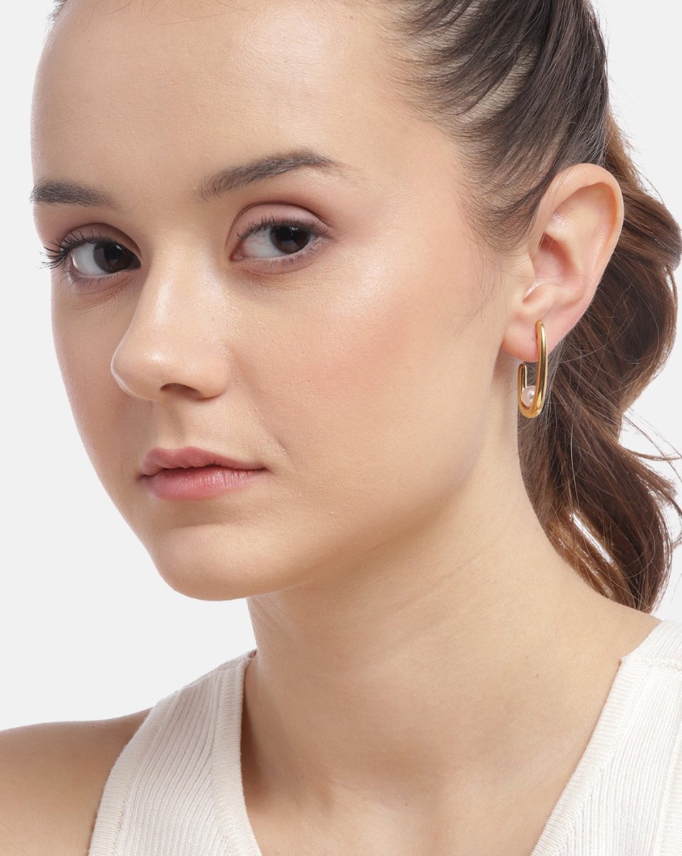 925 Sterling Silver Rhodium Plated Cz Triangular Drop Earring For Women - Wahe Jewels - Swadesiicart