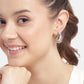 Rhodium Plated Cz Leaf Drop Earring For Women - Wahe Jewels - Swadesiicart