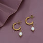 Premium Silver Plated With Pearl Stud Earring For Women - Wahe Jewels - Swadesiicart