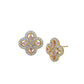 Rhodium Plated Silver Toned Pink Cz Studded Teardrop Shape Stud Earrings For Women - Wahe Jewels - Swadesiicart
