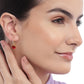Women'S Brass Silver - Toned Rhodium Plated Cz Studded Handcrafted Geometric Drop Earrings - Wahe Jewels - Swadesiicart