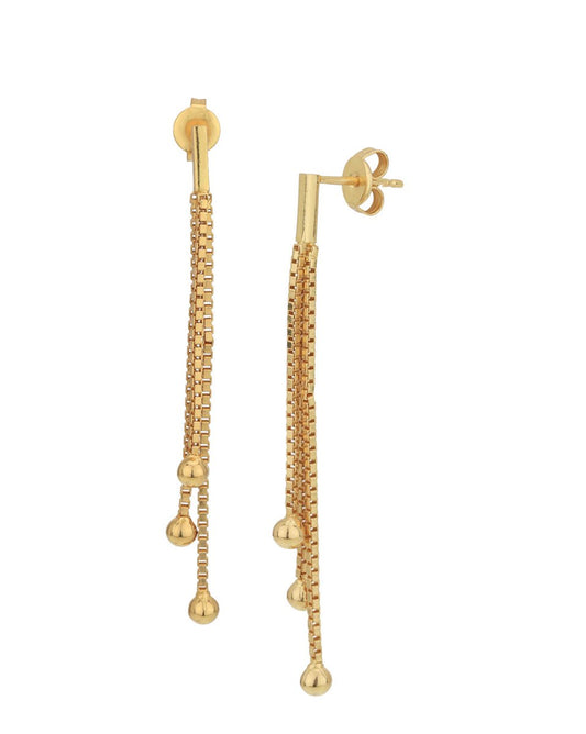 925 Sterling Silver Gold-Polished With Cz Contemporary Stud Earring For Women - Wahe Jewels - Swadesiicart