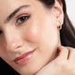 Rhodium Plated Cz Stone Hoop Earring For Women - Wahe Jewels - Swadesiicart