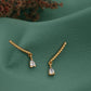 Gold-Polished With Cz Climber Ear - Cuff Earring - Wahe Jewels - Swadesiicart
