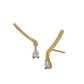 Gold-Polished With Cz Climber Ear - Cuff Earring - Wahe Jewels - Swadesiicart