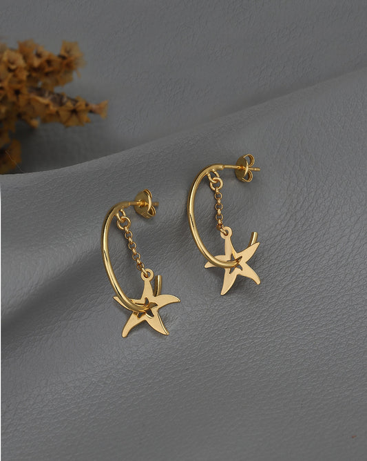 Rose Gold-Polished Square Hoop Earring - Wahe Jewels - Swadesiicart