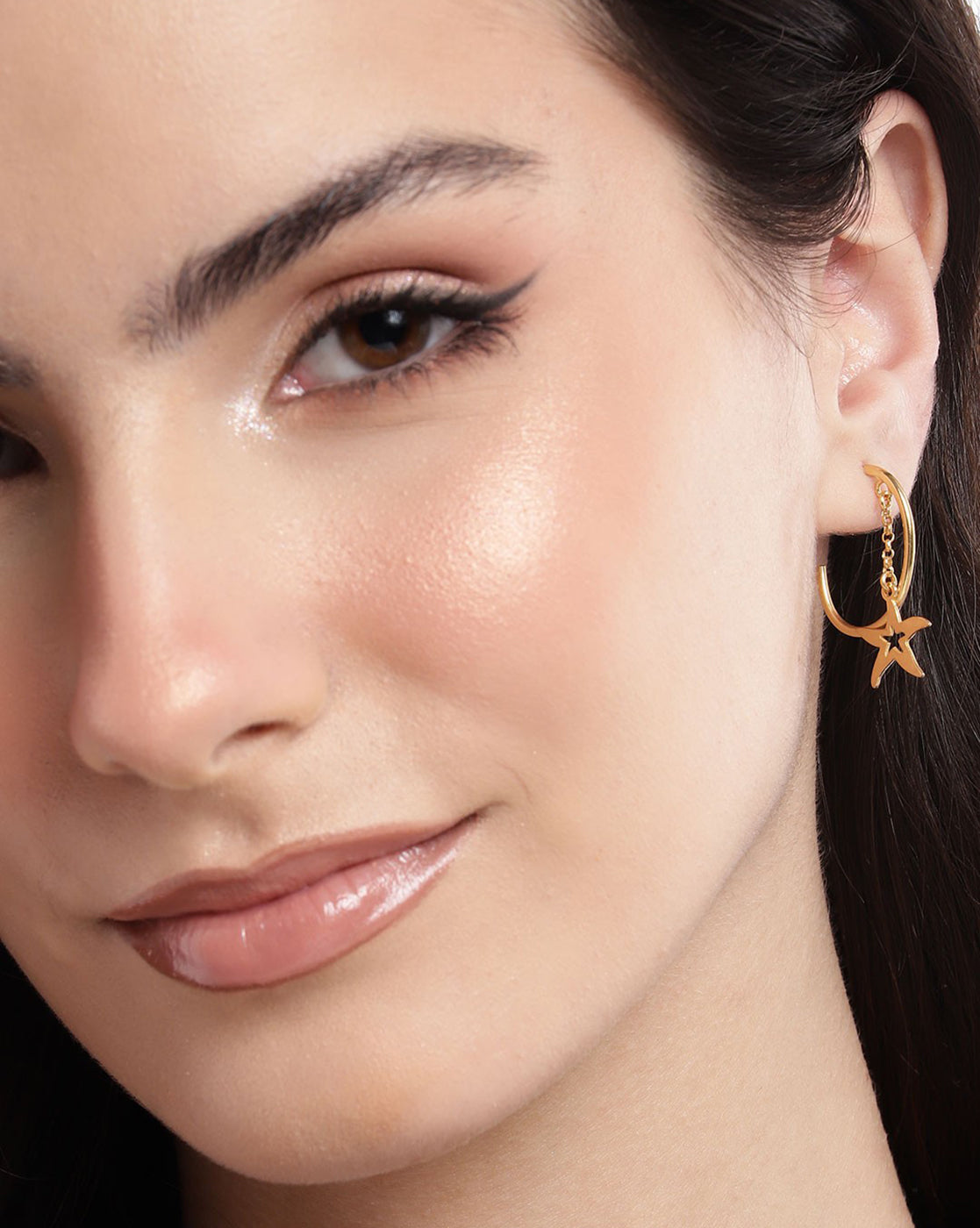 Rose Gold-Polished Square Hoop Earring - Wahe Jewels - Swadesiicart