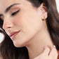 Tear Drop Rose Gold-Polished With Crystal Classic Drop Earring - Wahe Jewels - Swadesiicart