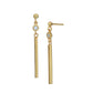 Tear Drop Rose Gold-Polished With Crystal Classic Drop Earring - Wahe Jewels - Swadesiicart