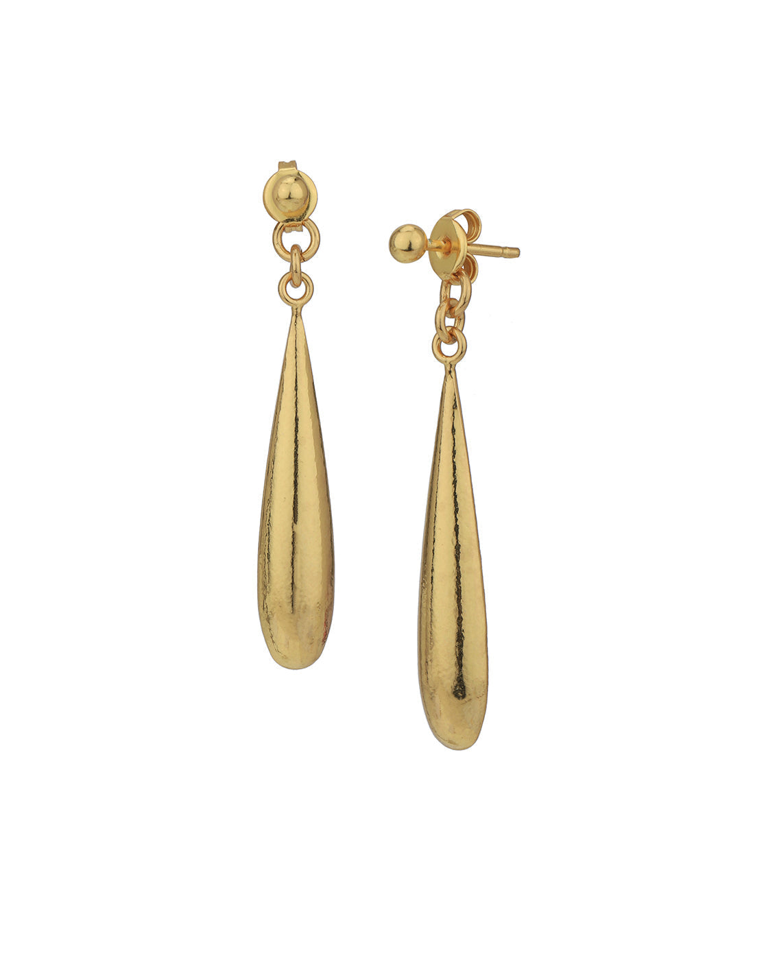 Rose Gold-Polished Half Hoop Earrings With Pearl - Wahe Jewels - Swadesiicart