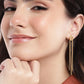 Silver Plated Cz & Pearl Tear Drop Stud Earring For Women - Wahe Jewels - Swadesiicart