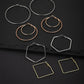 Gold-Polished Hoop Earring With Dangling Cz Stone For Women - Wahe Jewels - Swadesiicart