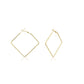 Gold-Polished Hoop Earring With Dangling Cz Stone For Women - Wahe Jewels - Swadesiicart