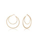 Gold-Polished Hoop Earring With Dangling Cz Stone For Women - Wahe Jewels - Swadesiicart
