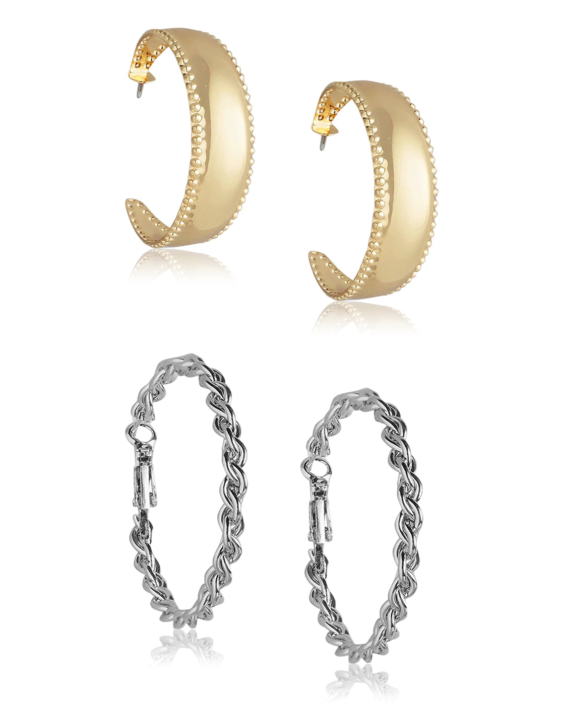 Gold-Polished With Cz Stylish Drop Earring For Women - Wahe Jewels - Swadesiicart