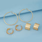 Gold-Polished Cz Fancy Half Hoop Earring For Women - Wahe Jewels - Swadesiicart